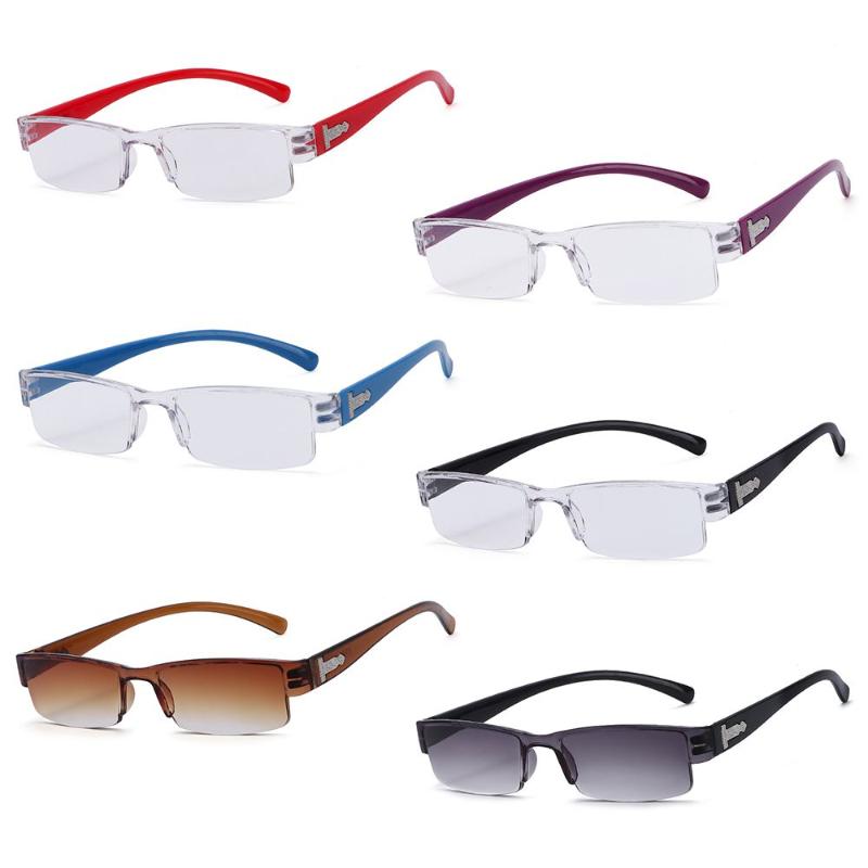 

Sunglasses Half Frame Reading Glasses Ultra-light Clear Lens Presbyopic Eyeglasses Women Men Fashion Classic Eyewear Vision Care 1.0- 4.0Sun