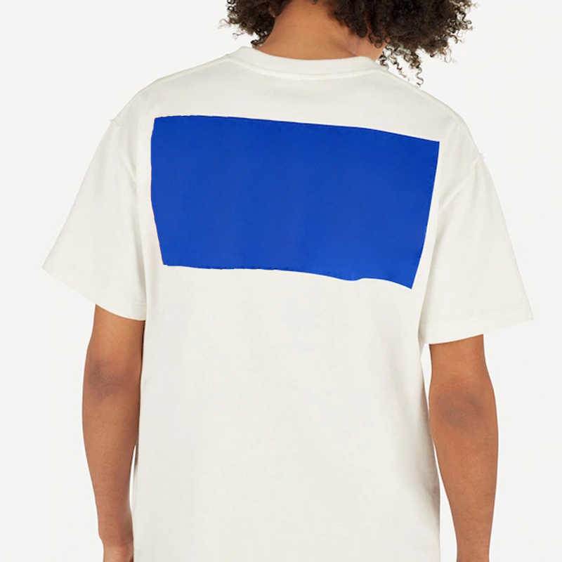 

Square Letter Printed Tee Fashion highstreet Man Women T-shirt Oversize Style HFHLTX024, Black