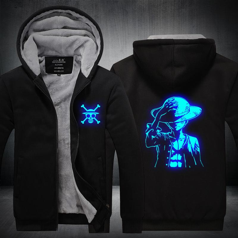 

Men' Hoodies & Sweatshirts Anime One Piece Luffy Edward Luminous Zipper Sweatshirt Sportswear Hoodie Hooded Unisex Tracksuit Coat Jacket Co, Black and grey 2