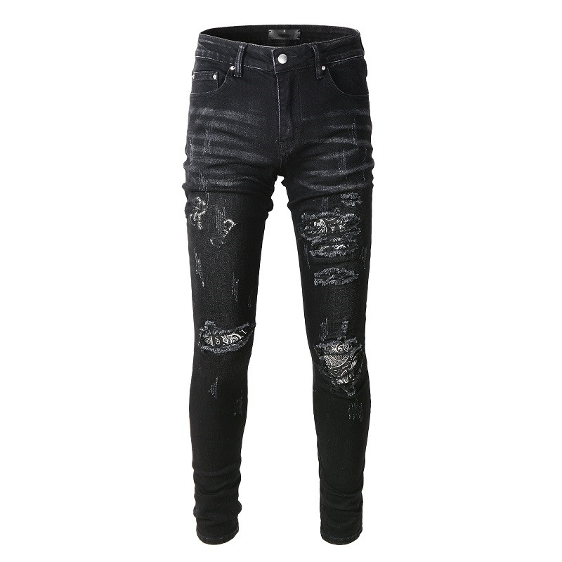 Mens Jeans Designer Jeans Purple True Jean For Man Street Fashion Brand Retro Torn Fold Stitching Men Motorcycle Riding Slim Fit Washed Motocycle De