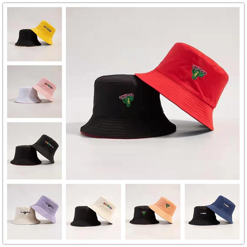 

Berets Multi Embroidery Free Men Bucket Hats For Women 2022 Girls Students Fold Outdoor Cap Fisherman Hat Panama 055Berets