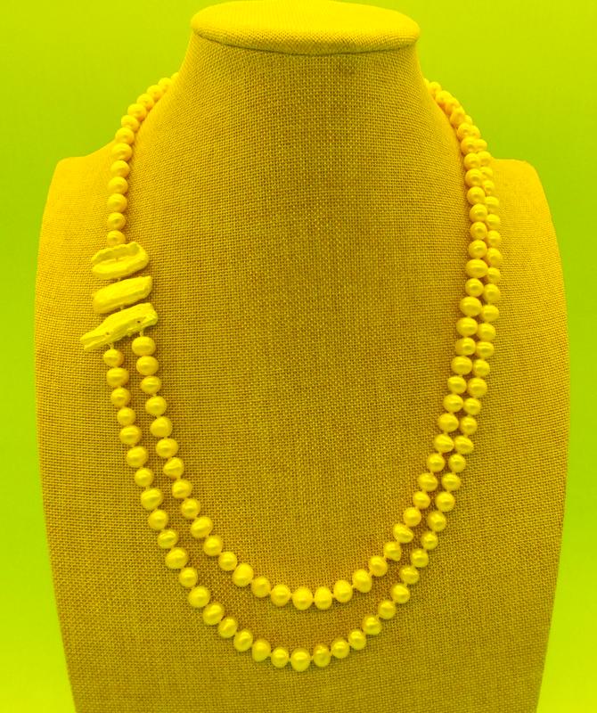 

Chokers Natural White Pearl Necklace 20-22"Chokers