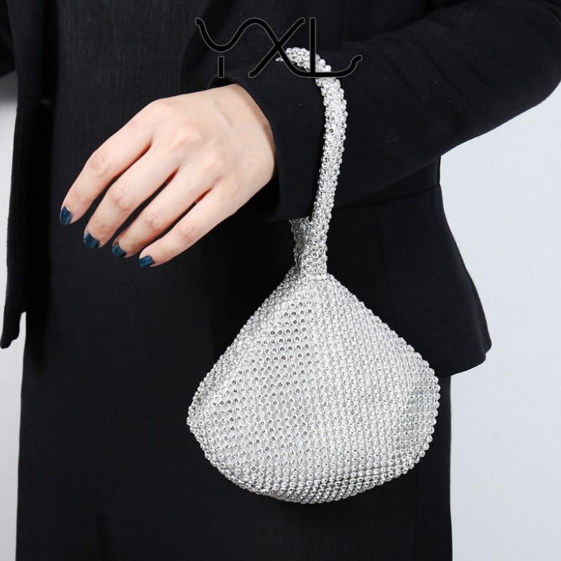 

Evening Bags Womans Korean Diamonds MINI Handbag Fashion Clutch Bag Luxury Designer Purse Euro-America Style High Quality, Black