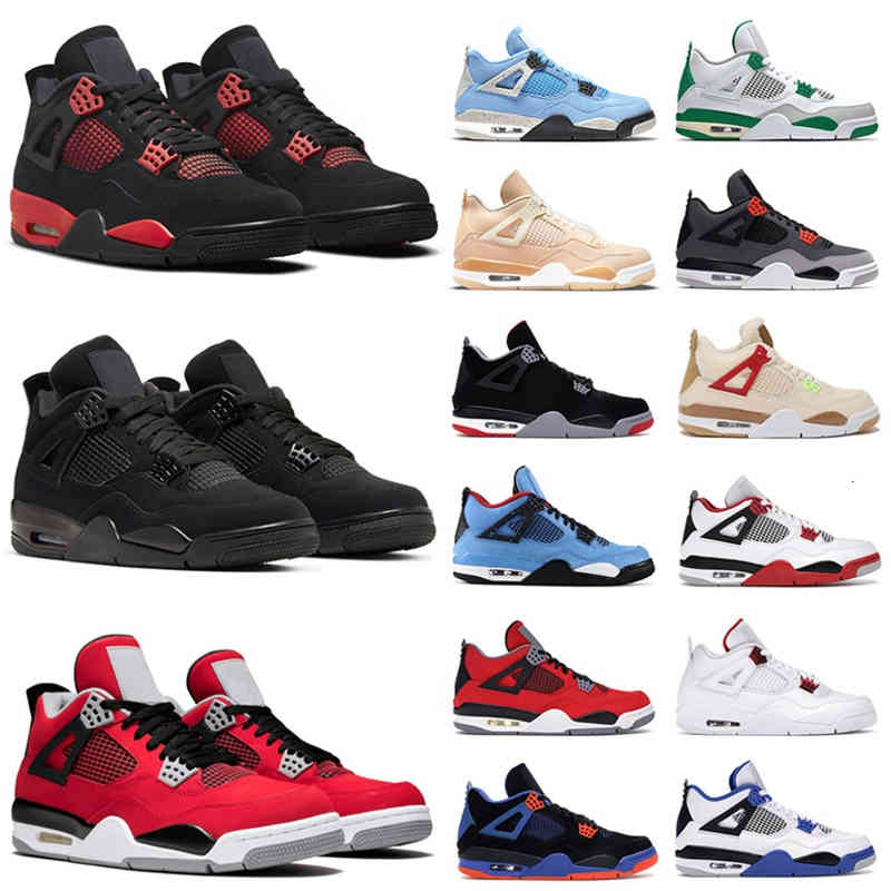 

Top Quality 4s Men Basketball Shoes 4 Red Thunder Loyal University Blue Black Cat Shimmer Motorsports Fear Pack Mens Womens Trainers Sports, 4s fear pack