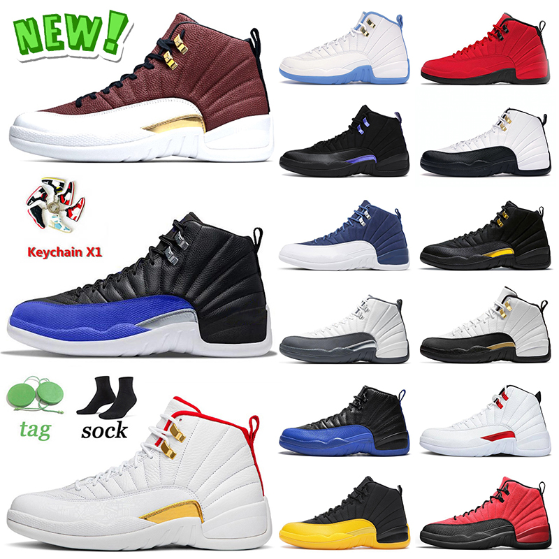 

HOT 2023 12 Hyper Royal Basketball Shoes High Jumpman 12s Sneakers FIBA University Blue Bulls Royalty Indigo Dark Concord Flu Game Ball Mens Trainers Size 40-47, B46 utility 40-47