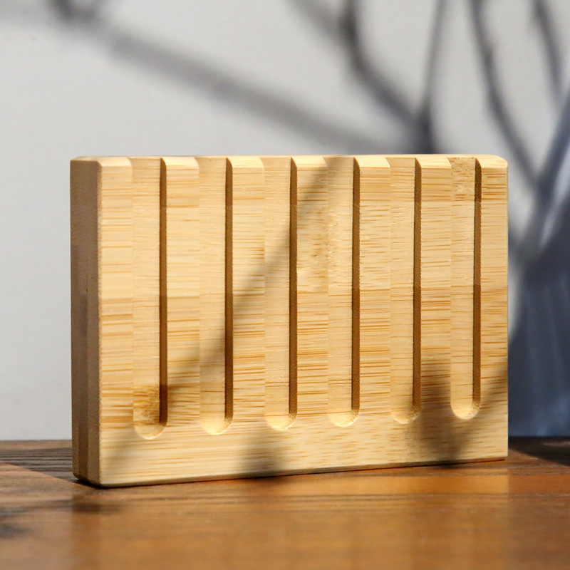 

Wooden Soap Dish Holder Bathroom And Bamboo Kitchen Soap Tray, Natural wood color