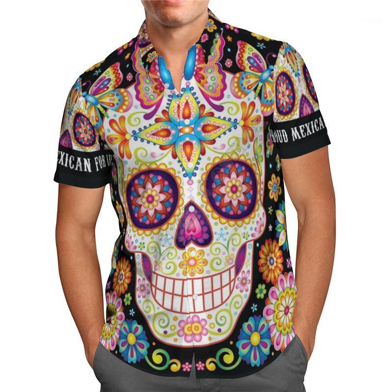 

Men' Casual Shirts Hawaii Shirt Hawaiian Beach Summer Fresh Flowers Skull 3D Printed Harajuku Tee Hip Hop 6, Short sleeve shirt