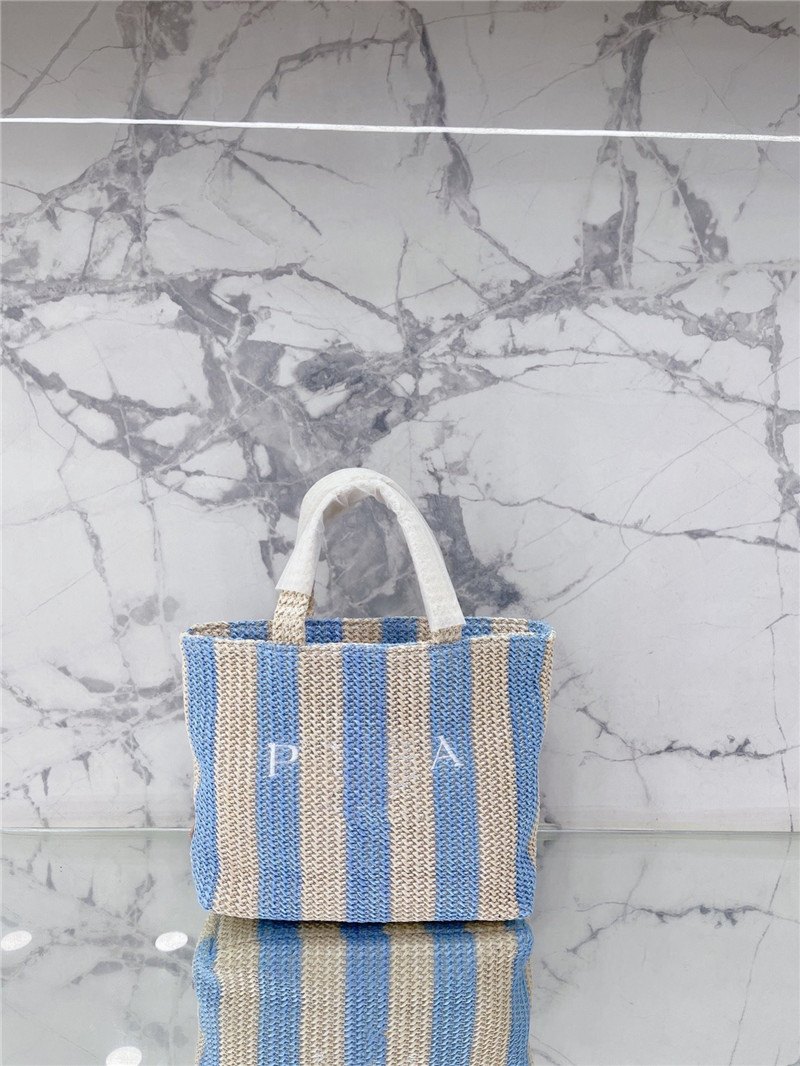 

Design Totes Bag summer fresh color striped weave bags womens beach handbag outdoor fashion purse 23cm handbags, White