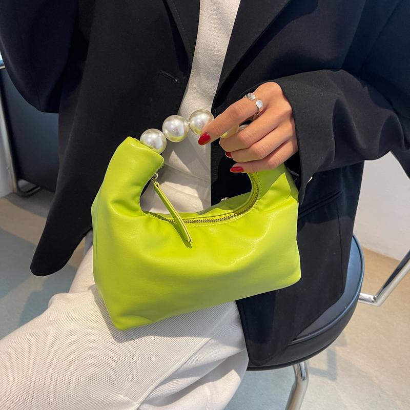 

Evening Bags High Quality 2022 Summer Korean Style Trendy All-match Messenger Bag Pearl Fashion Handbag Simple Crossbody, Black