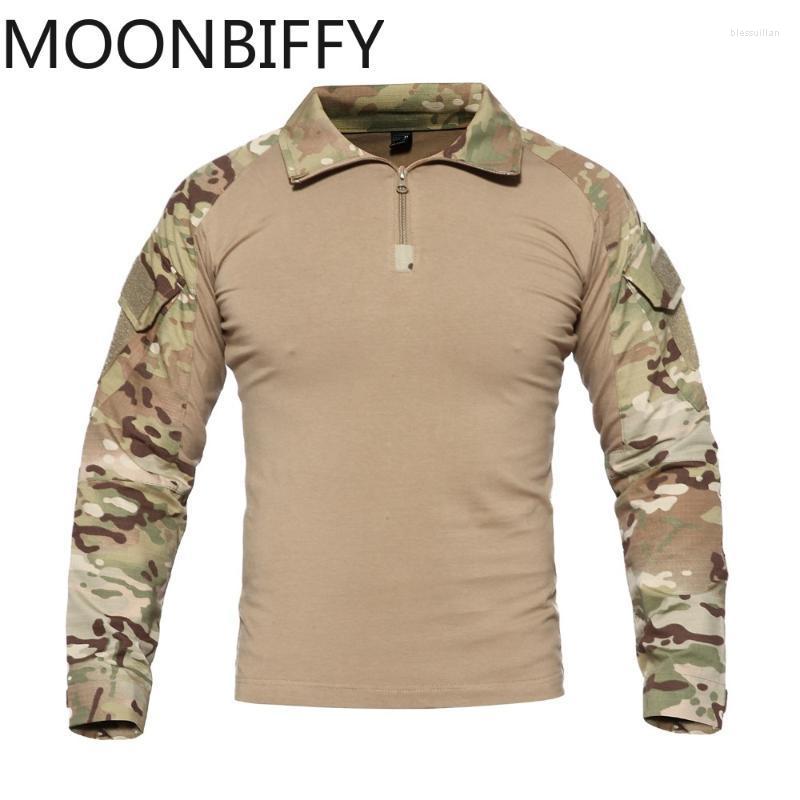 

Men' T-Shirts Tactical T Shirt Soldiers Military Combat T-Shirt Long Sleeve Camouflage Shirts Paintball Oversized StreetwearMen' Bles22, Beige