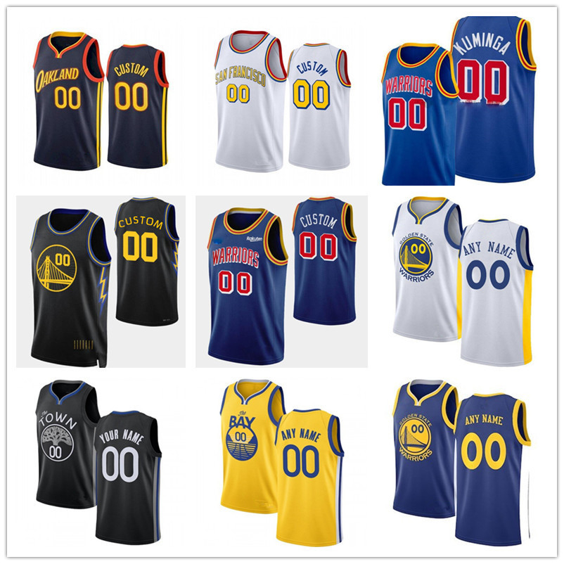 

75th Custom Jersey Golden''State''Warriors''Men Women Youth 8 Nemanja Bjelica 9 Andre Iguodala 00 Jonathan Kuminga 1 Damion Lee Basketball Jerseys, Color