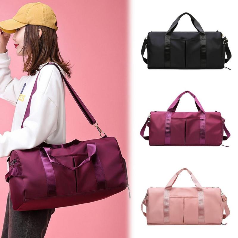 

Outdoor Bags Gym Bag Large - Workout Sports With Wet Pocket And Shoes Compartment Travel Duffel For Men Women Waterproof LightwOutdoor, Purple