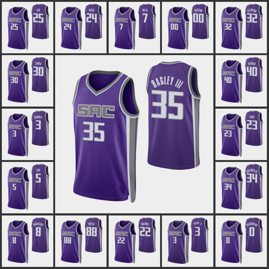 

jersey Wholesale Custom 75th Diamond Sacramento''Kings''De'Aaron Fox Buddy Hield Marvin Bagley III Richaun Holmes Maurice''NBA''Men Women