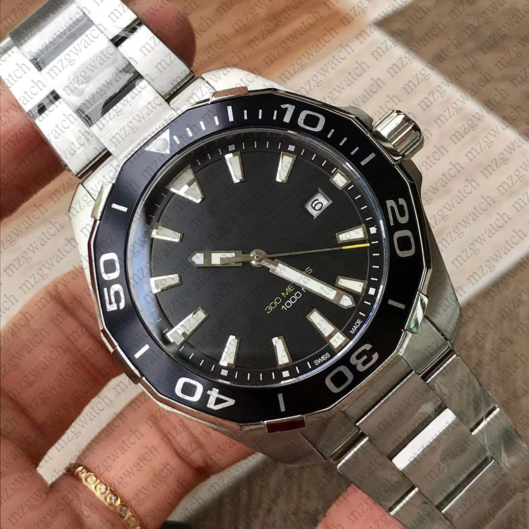 

3 color High quality Men's watch Swiss quartz movement Size of 41 mm or 43 mmSapphire mirror Super luminous pointer Fine steel wire drawing process strap, As shown