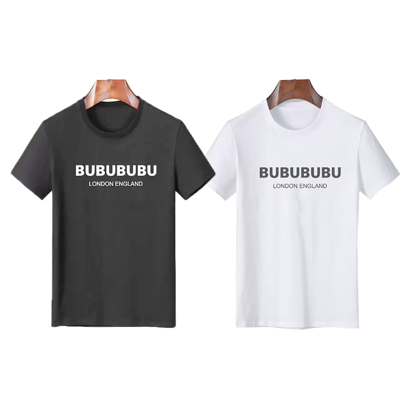 

Famous Mens T Shirts  4XL Designer Clothes 100% Pure Cotton Clothing Letter 3D Print Round Neck Shirt Sleeve Black White Fashion Men Tracksuit Tees T-shirts tn