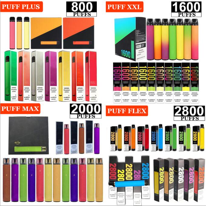 

Puff Bar Plus XXL Flex Max Disposable Pod E-cigarette Device 800 1600 2000 2800 Puffs Prefilled Cartridge Vape Pen VS Bang Edge Ultra