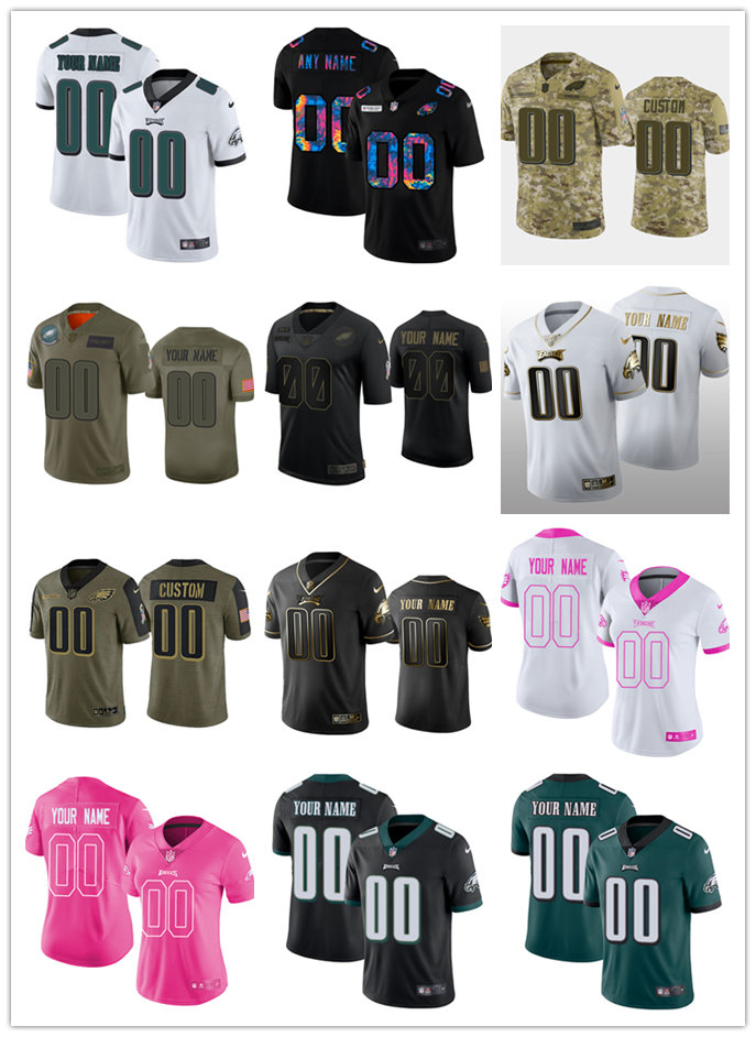 

Customized Jersey Football Philadelphia''Eagles''MEN WOMEN YOUTH 100% Embroidery S-6XL, 10