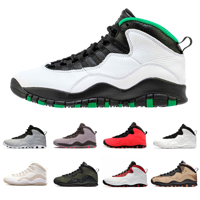 

Designer basketball shoes for mens jumpman 10s Dark Smoke Grey Wings Tinker Seattle Westbrook 10 jogging mens trainers chaussures 7-13, Gs fusion red