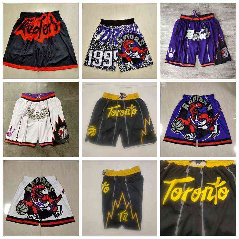 

Men's Toronto''Raptors''Shorts Basketball Shorts Retro JUST DON Pocket short Mitchell and Ness City''Edition''black 0408, As