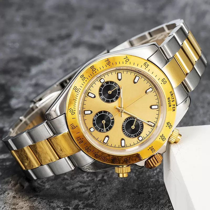 

2022mens watches Japan VK Chronograph movement watch full stainless steel Sapphire glass 5ATM waterproof super luminous 41mm montre de luxe, Gray