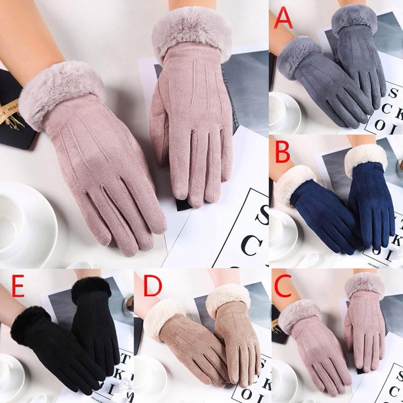 

Five Fingers Gloves Women's In Autumn And Winter Windproof Warm Plus Velvet