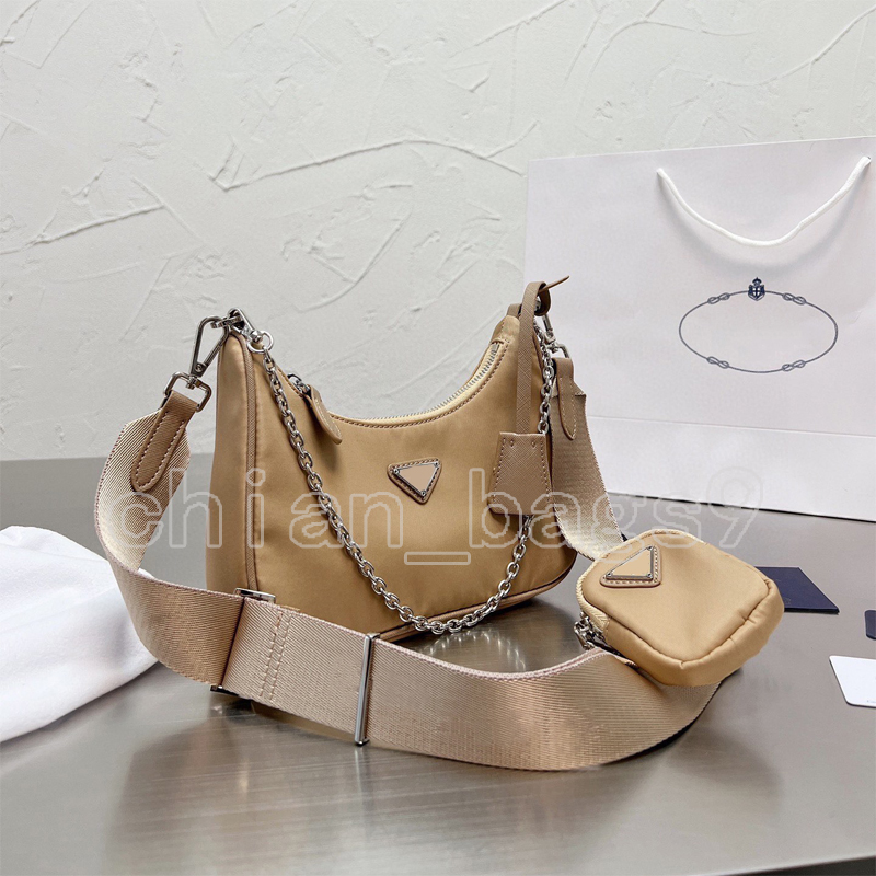 

Pravda Prade Prads Luxury Designer Fashion bags womens cross body canvas shoulder lady chains purses Composite Chest Tote messenger hobo high quality BTDN, C1