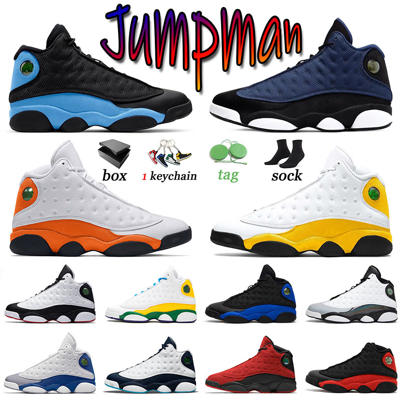 

Jumpman Basketball Shoes University Blue 13 Men Trainers Del Sol French Blue Hyper Royal Bred Obsidian 13s Barons Alternate Women Sneakers Sports Breathable Size 47, 40-47 cap and gown