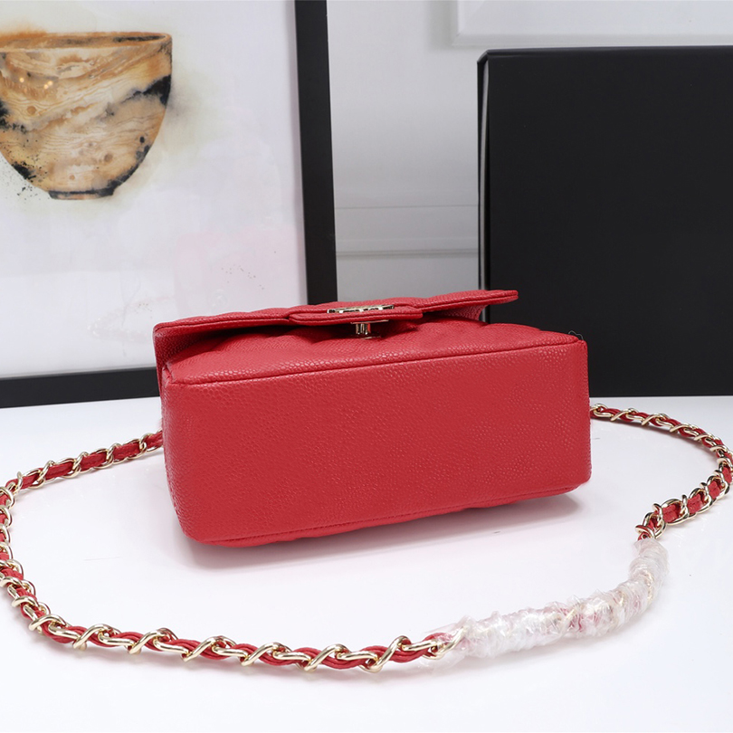 

BRANDS handbag woman shoulder bag designers purse fashion luxurys crossbody bags women classic caviar leather chain handbags, Apricot smoorh/silver chain