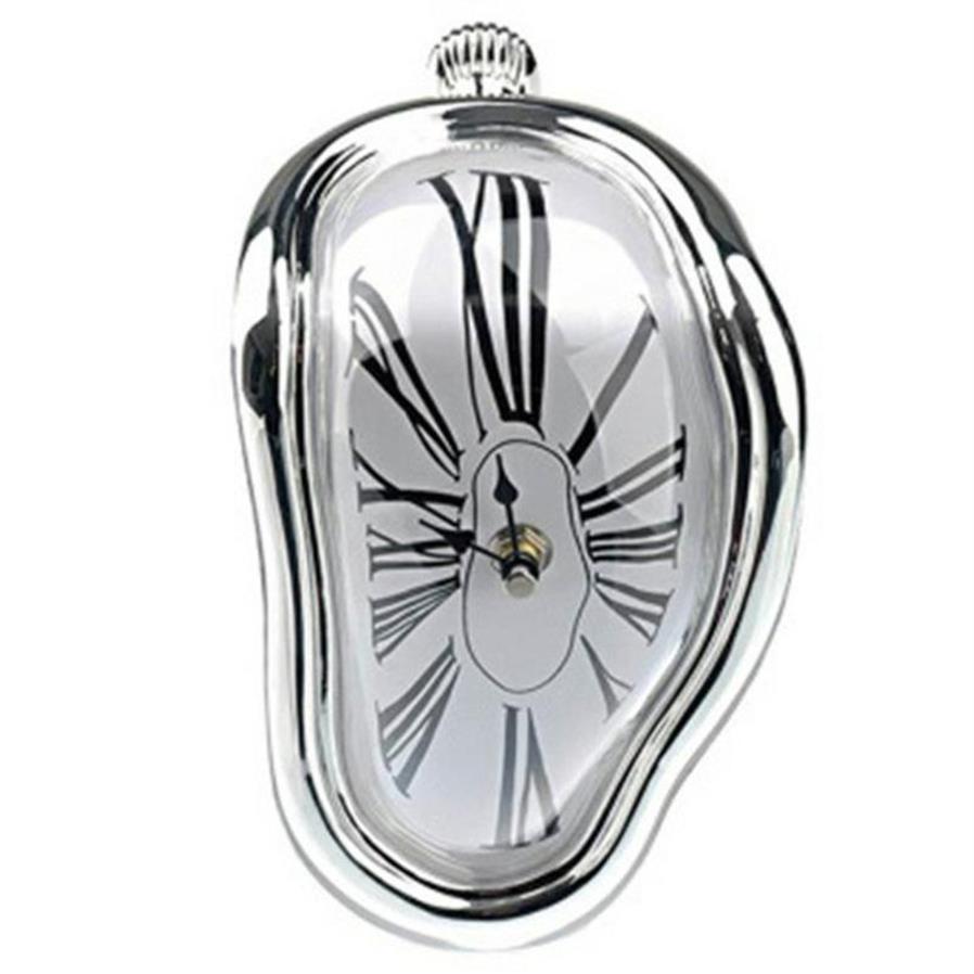 

Wall Clocks Melting Clock Salvador Dali Watch Melted For Decorative Home Office Shelf Desk Table Funny Creative Gift282W
