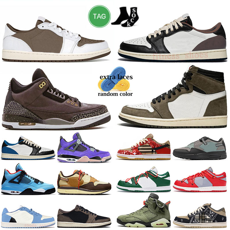 

Og 1s Jumpman Basketball Shoes Mens Womens Dark Reverse Mocha Fragment x Ow Green Red Wheat British Khaki 3s 4s 6s Sports Sneakers Men Women Outdoor Souliers Schoenen, B03 36-45 tvs baroque brown