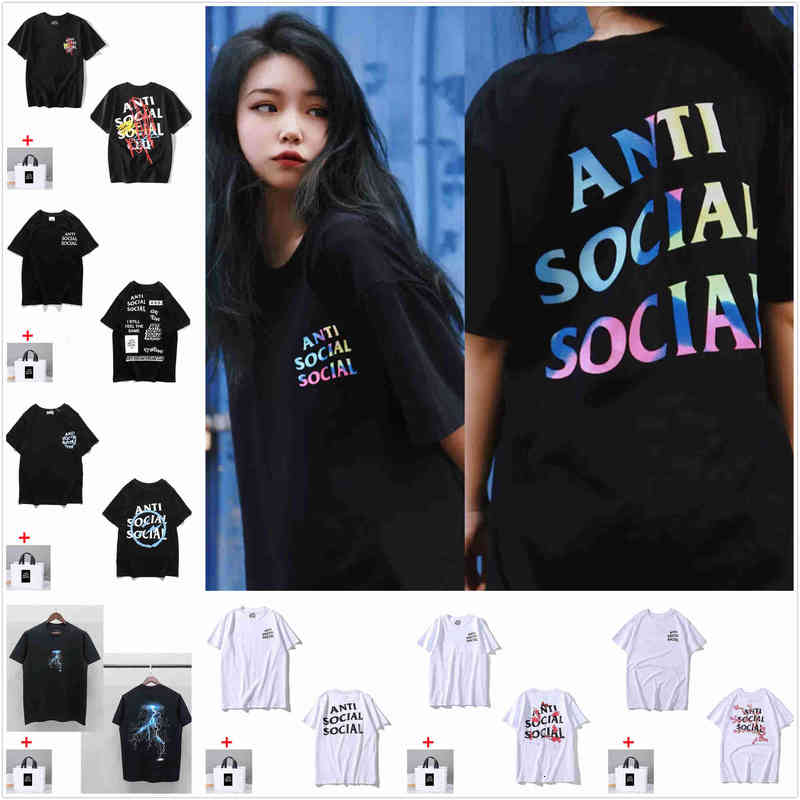 Mens t shirts Women T-Shirts high quality Floral Sakura Butterfly Letter Print Round Neck Loose Men and Womens Couples Bring tote bag