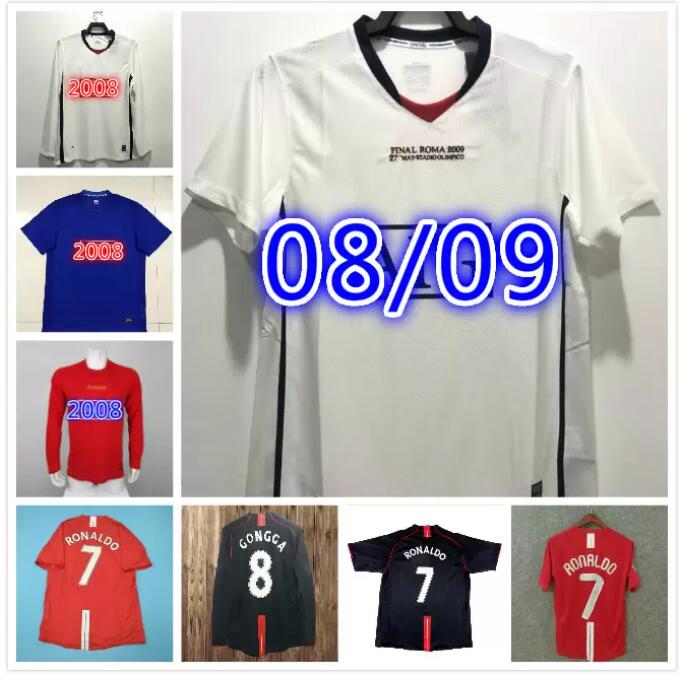 

2007 2008 2009 Manchester RETRO Soccer Jersey 07 08 09 Solskjaer Cantona Beckham Football Shirt Giggs United Cruyff Rooney Scholes Keane Ronaldo Maillot