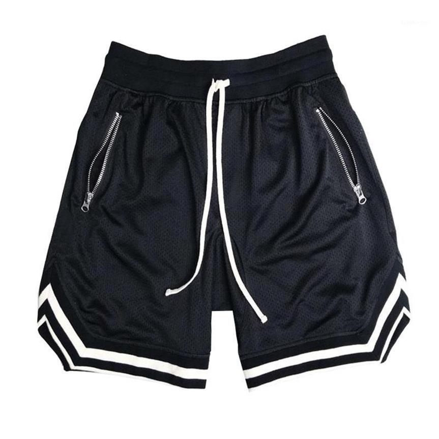 

mens musculation maillot basket Plus size mesh basketball shorts short homme summer Hip hop men casual shorts Loose pantalones1291o, Black