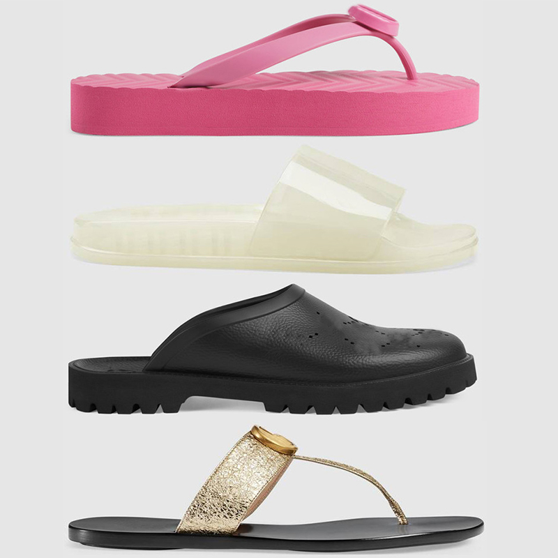 

Thick Bottom Slides Designer Sandals Soft Foam Rubber Platform Wedges Sandal For Women Ladies Girls Summer Shoes Flip Flops pantoufle miami sandale Mules Slippers, Flip flops-5