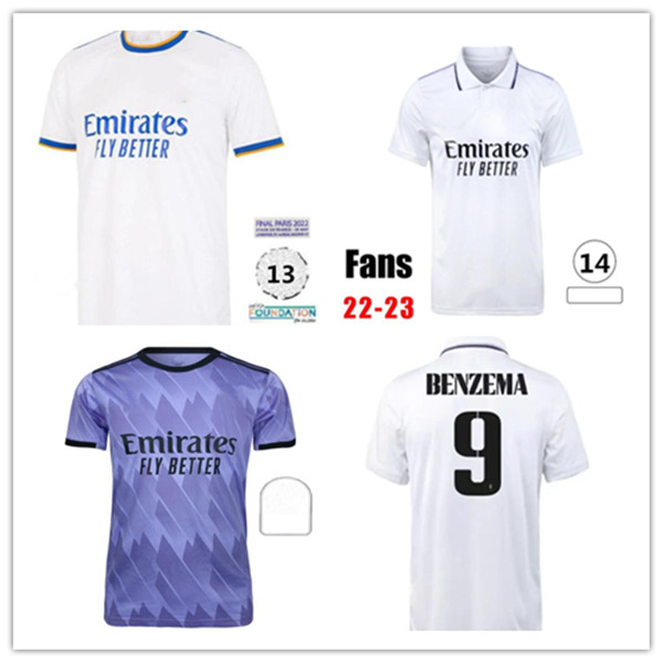 

2022/23 BENZEMA soccer jersey football shirt VINI JR CAMAVINGA ALABA HAZARD ASENSIO MODRIC MARCELO VALVERDE camiseta de futbol shirts, Away+ucl patch