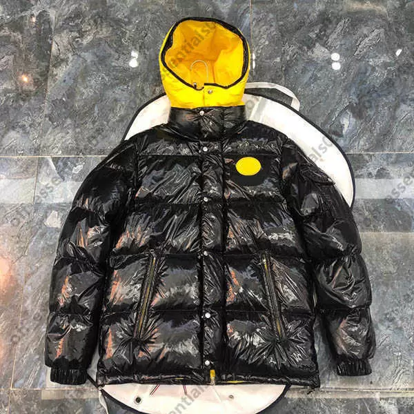 

Double wear shiny mens down jacket Big chest France Luxury Brand puffer jackets Size 1---5, Silver
