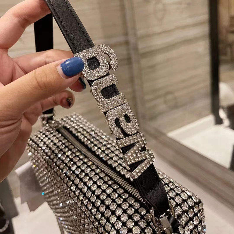 

One Shoulder Bag Square Street Trend Bag, Silver