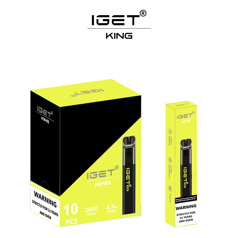

Iget King Disposable Vape Kit 2600 Puffs Fast Delivery Enough Stock, Purple