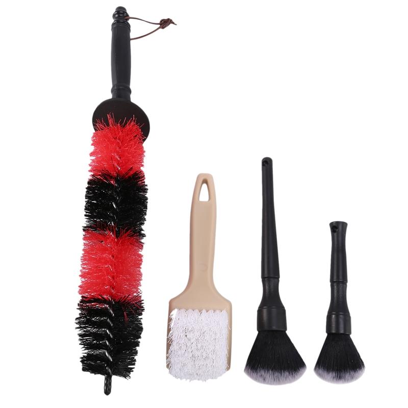 

Car Washer 4 Pcs Wash Brush Set Wheel Air Conditioner Cleaning Tools