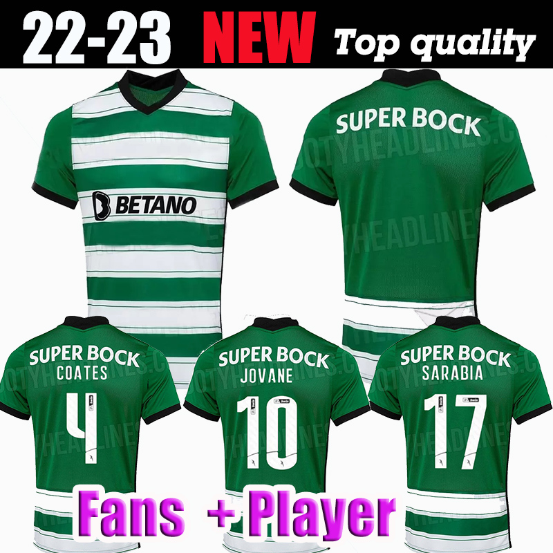 Sporting CP 22 23 Lisboa Soccer Jerseys Lisbonne spéciale Jovane Sarabia Vietto 2022 2023 Coates Club de Football Shirt Men Kids Kit Maillots de
