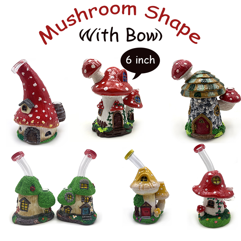 

Mushroom Shape Multi Styles 14mm Male Hookahs Glass Water Bong Perc Unique Design Bongs Dab Oil Rigs With Bowl