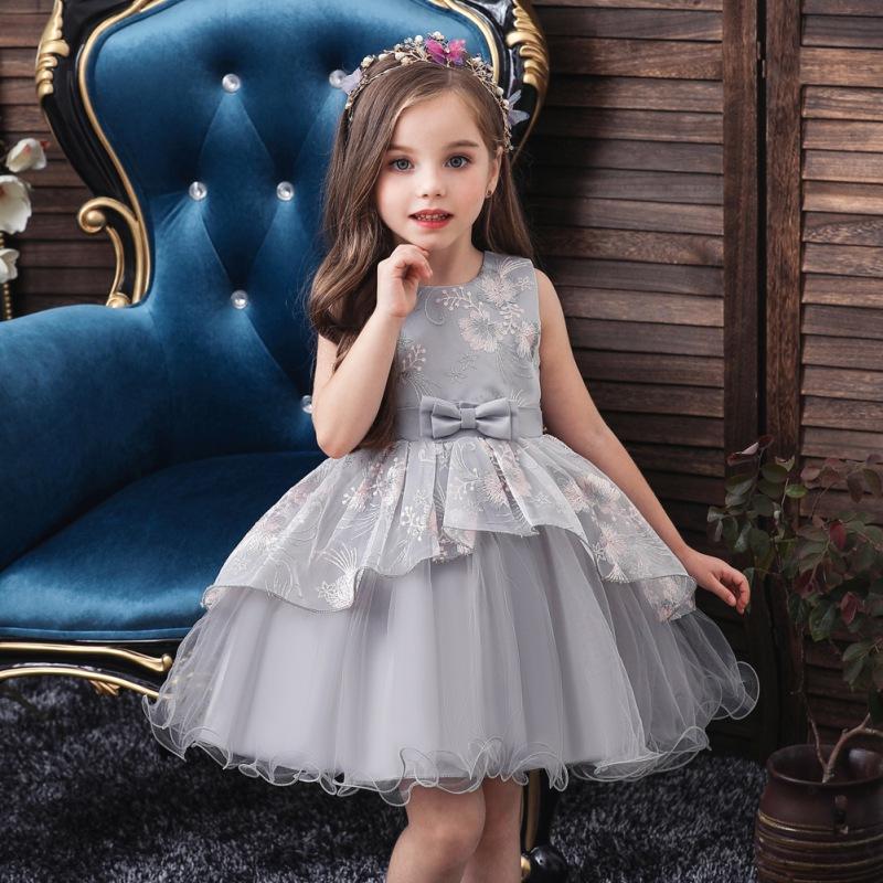 

Girl's Dresses Children Princess Dress Wedding Birthday Party Frock Girls 0-5Y Kids Formal Ceremony Ball Gown Baby Sleeveless DressGirl's, A2