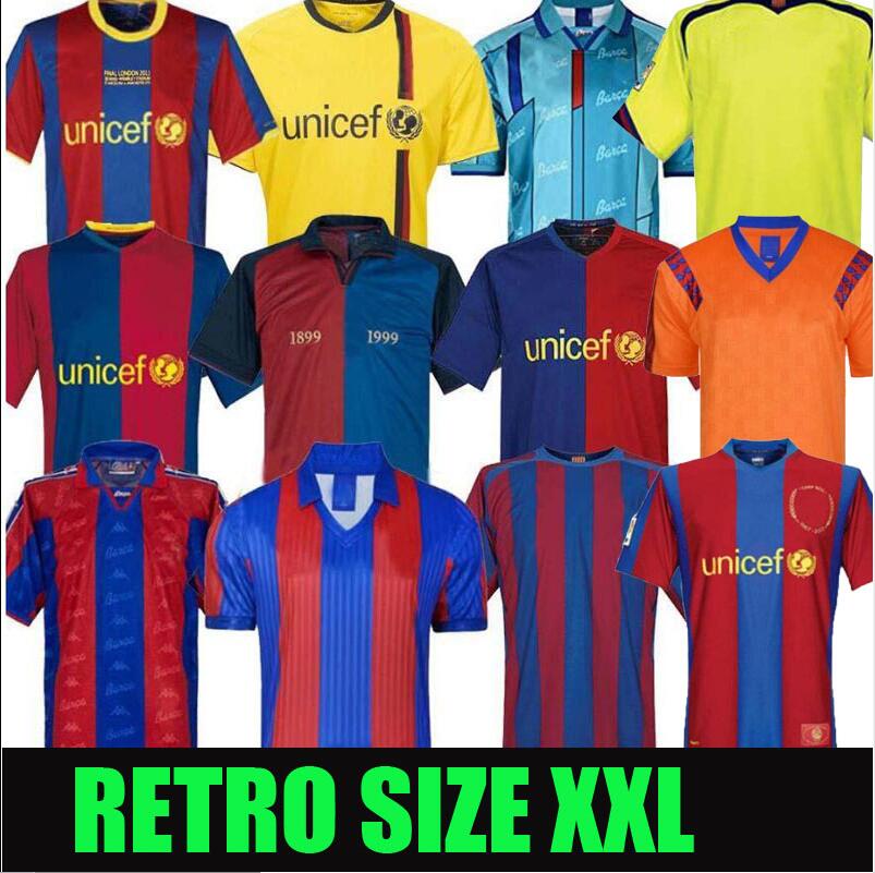 

Retro soccer jerseys barca 96 97 07 08 09 10 11 XAVI RONALDINHO RONALDO RIVALDO GUARDIOLA Iniesta finals classic maillot de foot 1899 1999 football shirts, Home player version