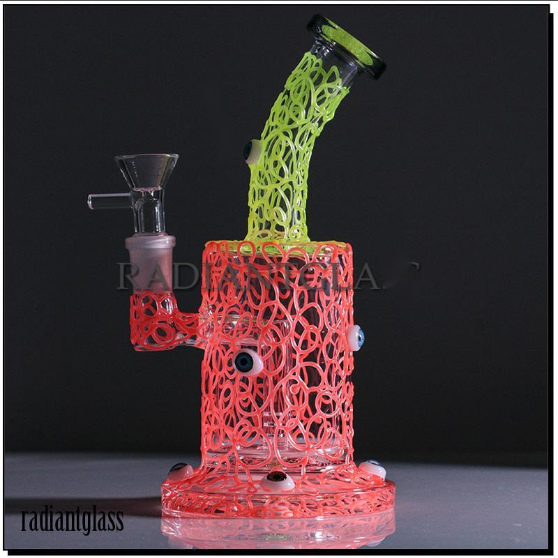 

Hookahs Luminous eyes glass bongs beaker bong with oil rig dab water pipe