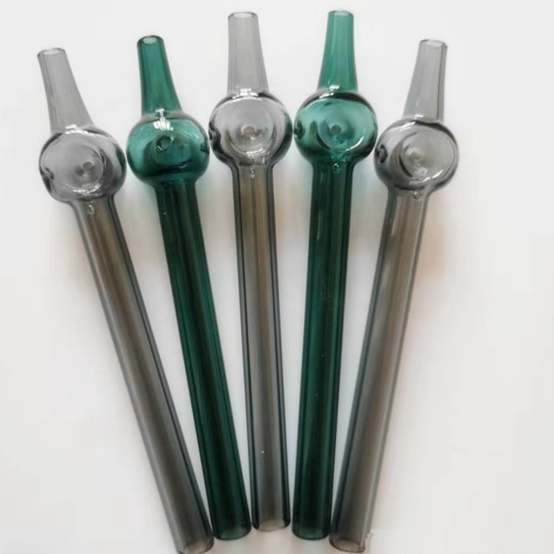

Glass Straw Dab Pipes Rig Stick Oil Burners Smoking Dotted Pipes Mixed color For Glass Water Bongs Pen Mouthpiece