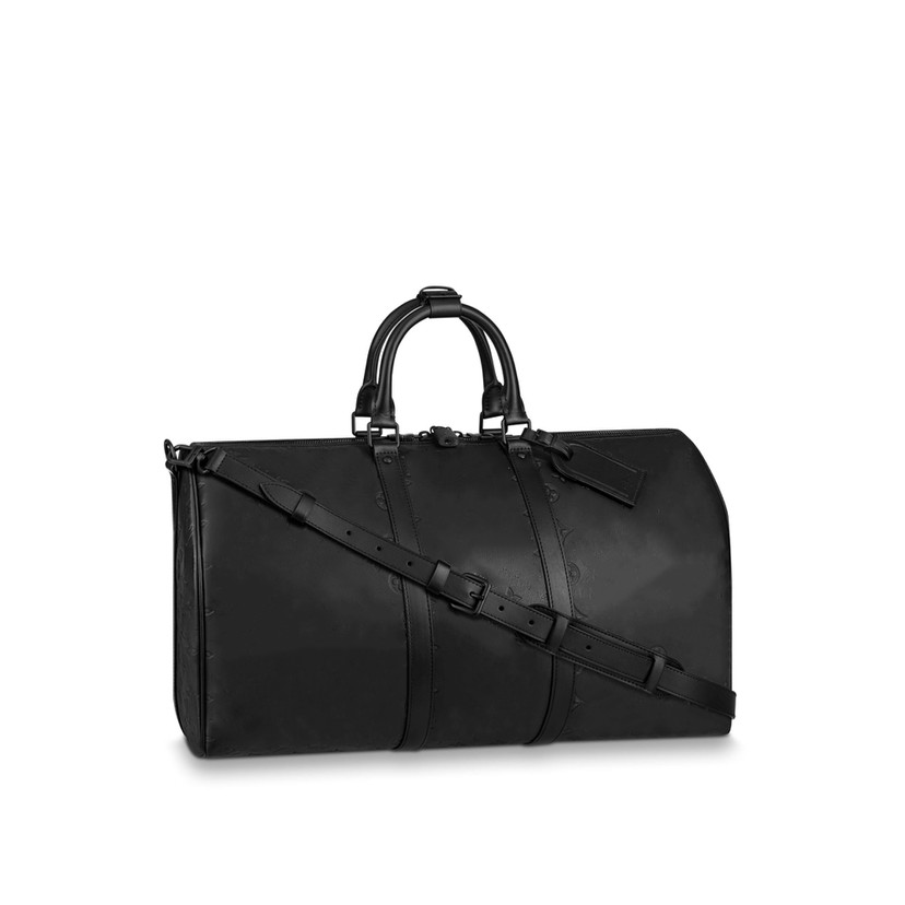 Embossing men and women travel bags Top quality genuine leather hand luggage luxury designer handbags large cross body totes 50cm