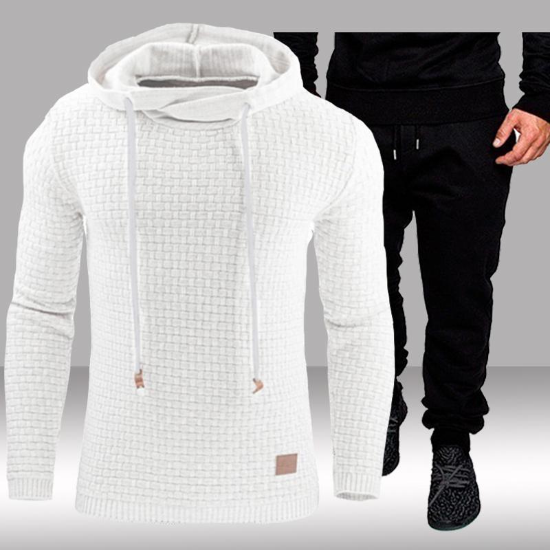 

Men's Tracksuits Men's Tracksuit Cotton Checkered Hoodies Sweatpants Men Hooded Long Sleeve Outdoor Streetwear Jogging SuitMen's, Pant