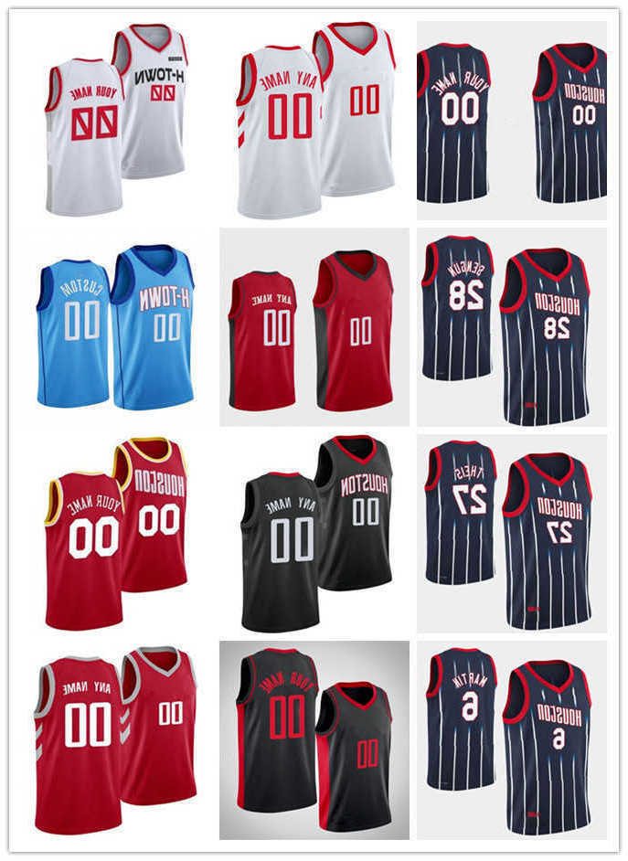 

75th Custom Jersey Houston''Rockets''Men Women Youth 28 Alperen Sengun Hakeem 34 Olajuwon Daniel 27 Theis Kenyon 6 Martin Jr. Basketball Jerseys, Color