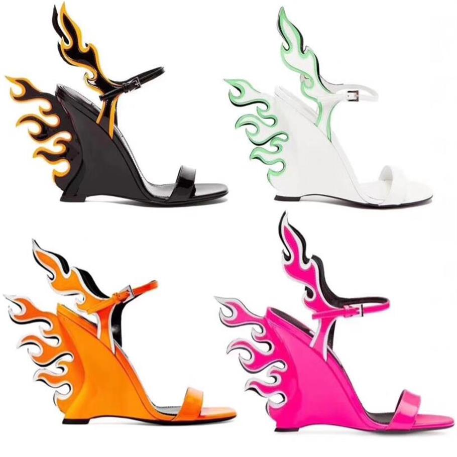 

2019 brand new Open Toe Women Sandals wings high heels butterfly sandals Women Party Shoes wedding wedge high heel flame sandals286x, Multi