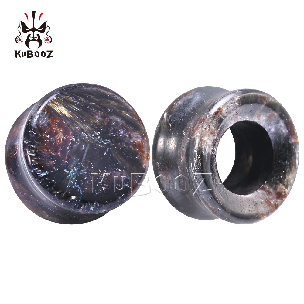 

Kubooz fireworks Stone Ear Plugs And Tunnels Piercing Earring Gauges Expanders Body Jewelry Wholesale 6mm to 16mm 36PCS